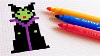 Handmade Pixel Art - How To Draw Kawaii Maleficent #pixelart