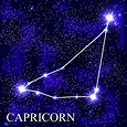 Capricorn Zodiac Sign with Beautiful Bright Stars on the Background of ...