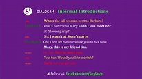 Dialogue 1 4 Informal Introductions - YouTube