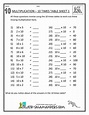1 Times Tables Worksheets Printable