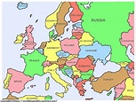 4 Free Labeled Europe Country Maps in PDF