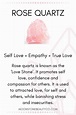 Rose Quartz Crystal Meaning Self Love + Empathy + True Love Crystal ...