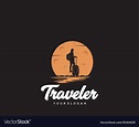 Traveler logo design template Royalty Free Vector Image