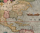 1623 Map of North and South America Mercator Hondius Wall Art Poster ...