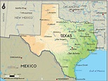 Geographical Map of Texas and Texas Geographical Maps