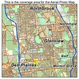 Aerial Photography Map of Glenview, IL Illinois
