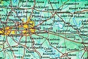 Mapa De La Ciudad De Dallas Texas En Los Estados Unidos - Banco de ...