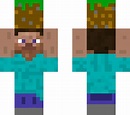 Steve Carrying Grass Block | Minecraft Skin