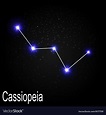 Cassiopeia Constellation with Beautiful Bright vector image on ...