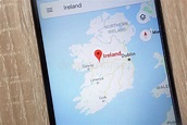 Ireland Location on Google Maps Displayed on a Modern Smartphone ...
