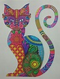 Gato mandala | Pintura de gato, Pinturas, Mandalas de colores