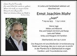 Traueranzeigen von Ernst Joachim Mohr | schwaebische.de Trauerportal