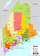 Map Of Maine With Cities - Large World Map