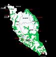 A map of Peninsular Malaysia showing distribution of its river basins ...