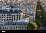 Vista aerea di Parigi XVI arrondissement di Parigi con i suoi edifici ...