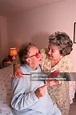 English actress Thora Hird at home with her daughter, actress Janette ...