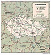 Detailed political and road map of Czech Republic. Czech Republic ...