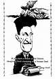 George Orwell George Orwell caricature - Ken Lowe Illustration