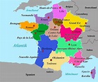frankreich karte mit regionen und städte Frankrijk linkparis region ...