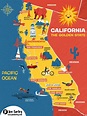 Illustrated Map of California - The Golden State | Jennifer Farley