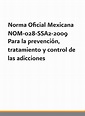 Norma oficial nom - a medicne - Norma Oficial Mexicana NOM-028-SSA2 ...