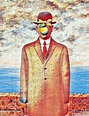 The famous painting "Le fils de l'homme" by René Magritte, rendered ...
