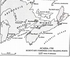 Acadian Deportation Map