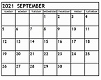 September 2021 Printable Calendar Pdf - Printable Word Searches