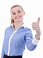 Business Woman with Clipboard and Thumbs Up Stock Photo - Image of ...