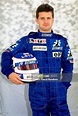 Portrait of Ligier Cosworth driver Nicola Larini of Italy before the ...