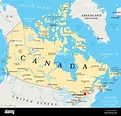 Politische Landkarte von Kanada Stock-Vektorgrafik - Alamy