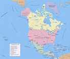 Large detailed political map of North America with capitals | North ...