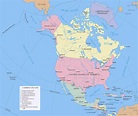 Mapa grande política detallado de América del Norte con capitales ...