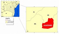 Mapa de localização de Juazeiro-Bahia. Fonte: Elaboração própria ...