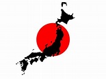 Japón mapa de la bandera de Japón mapa de la bandera (Asia Oriental - Asia)