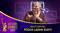 Pooja Ladha Surti for Andhadhun | Best Editing | Zee Cine Awards 2019 ...