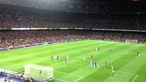 Barcelona 4-0 Espanyol | 2nd goal | view from gol nord 2 graderia - YouTube
