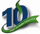 First 10 Years Together - 10 Anniversary Logo Png Clipart - Full Size ...