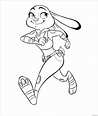 Judy Hopps from Zootopia 1 Coloring Page - Free Printable Coloring Pages