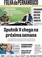 Capa Folha de Pernambuco Edição Quarta,21 de Julho de 2021