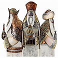 Tres Reyes Magos estilizados estatua metal h 57 cm | venta online en ...