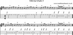 American Old-time music, Scores and Tabs for Mandolin - Old Joe Clark 3