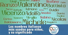 Los nombres italianos más usados para niños y su significado ...