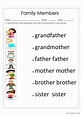 Family Members Worksheet: English ESL worksheets pdf & doc