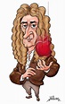 Isaac Newton | Desenhar caricaturas, Arte da ciência, Caricatura