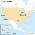 StepMap - Karte Oakland - Landkarte für USA
