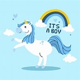 Es un niño unicornio | Descargar Vectores Premium