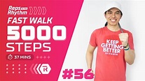 5000 STEPS FAST & FUN WALK in 37 Mins • 150 BPM • Walking Workout #56 ...