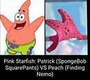 Pink Starfish: Patrick (SpongeBob SquarePants) VS Peach (Finding Nemo ...