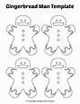 Full Page Printable Gingerbread Man Template